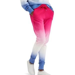 Lauren Ralph Lauren dip-dyed pink ombré french terry joggers